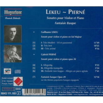 PIERNE - Piketty - Sonate pour violon et piano op.36bis..